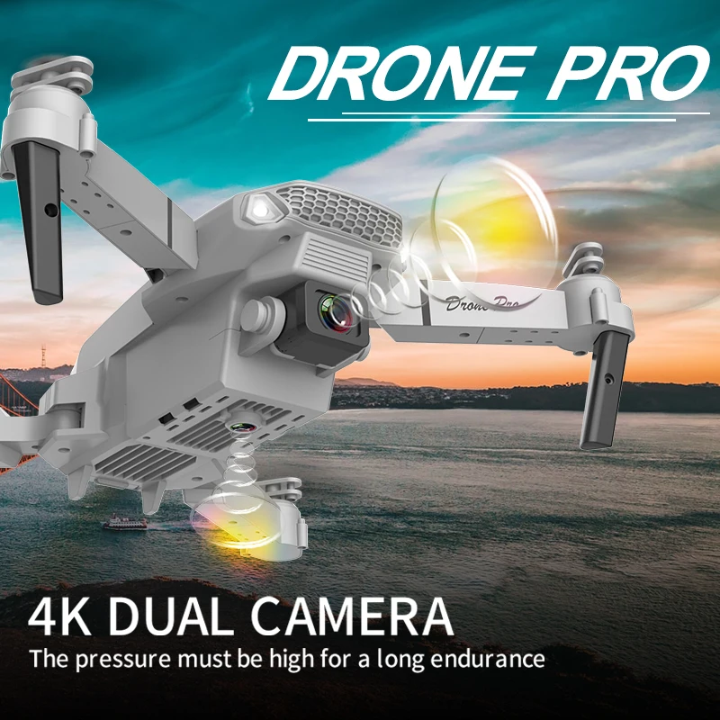 Rc Drone 4k HD Wide Angle Camera Altitude Hold WiFi fpv Drone Dual Camera Quadcopter Real-time transmission Helicopter Gift Toys