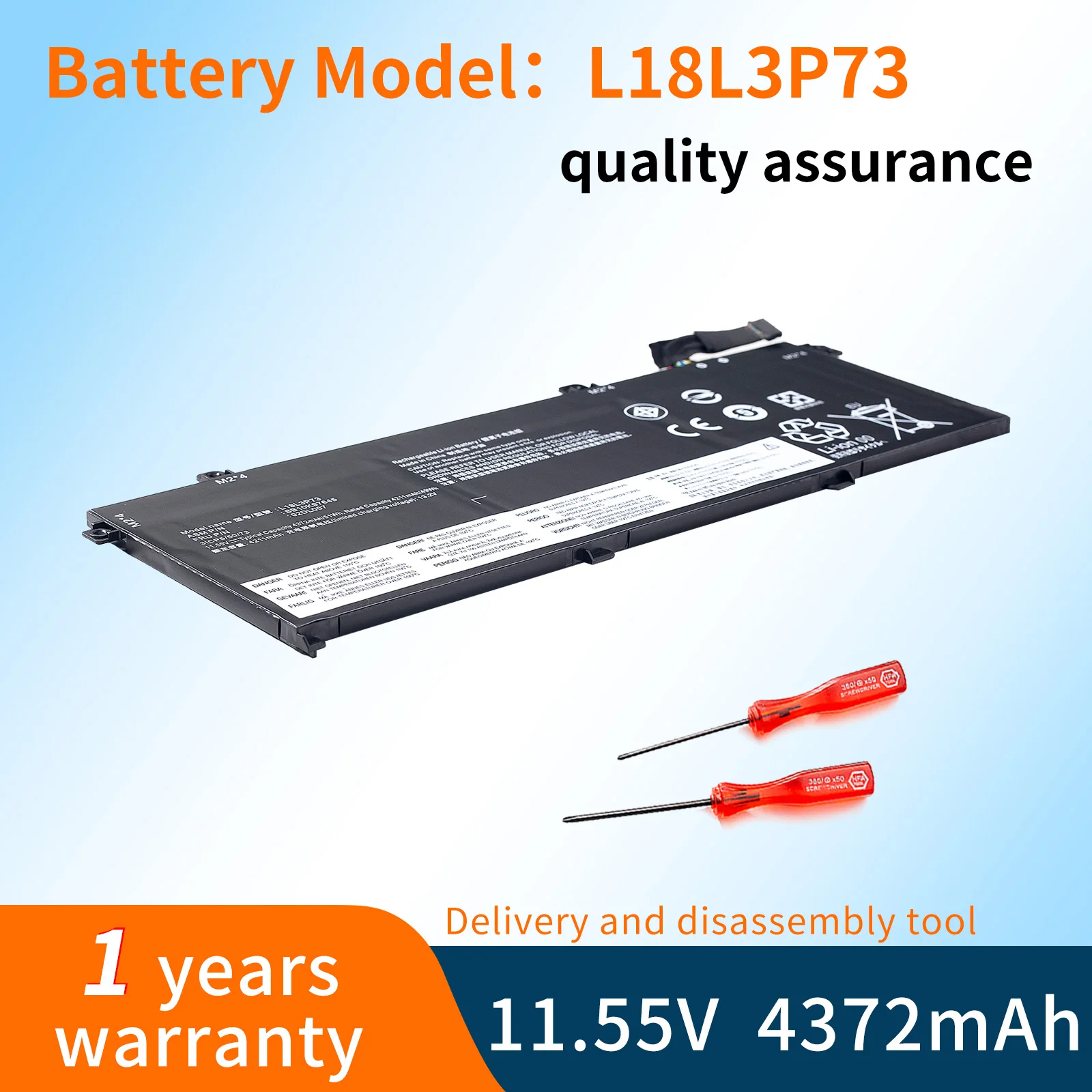 

BVBH L18M3P73 L18L3P73 11.52V 51WH Laptop Battery For Lenovo ThinkPad T490 T495 P43S 02DL007 L18C3P72 L18M3P74 SB10T83122