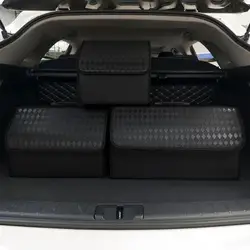 For Auto Car Storage Organizer Foldable Leather Organizer Box For SUV Trunk Large Capacity Car Storage Box For Tissue Boxes