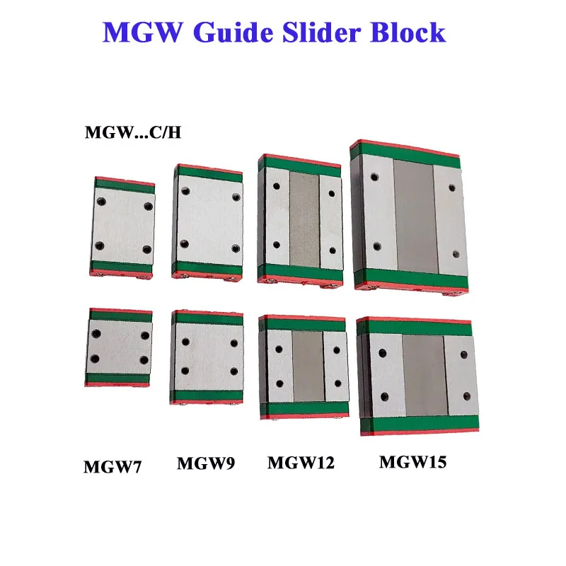 1PCS MGW Guide Slider Block Linear Rail Slider MGW12C MGW12H MGW7C MGW7H MGW9C MGW9H MGW15C MGW15H Carriage for 3D Printer CNC