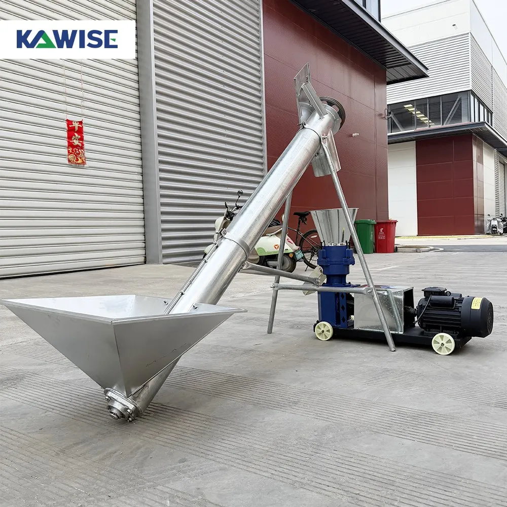 AIROW Electric Screw Conveyor With Custom Length and Diameter for Feed Mill Powder and Pellet Conveying