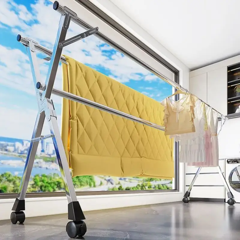 

Складная веревка для белья из нержавеющей стали, внутренний потолок до пола, многофункциональная вешалка Drng Ra, эффективный компактный органайзер