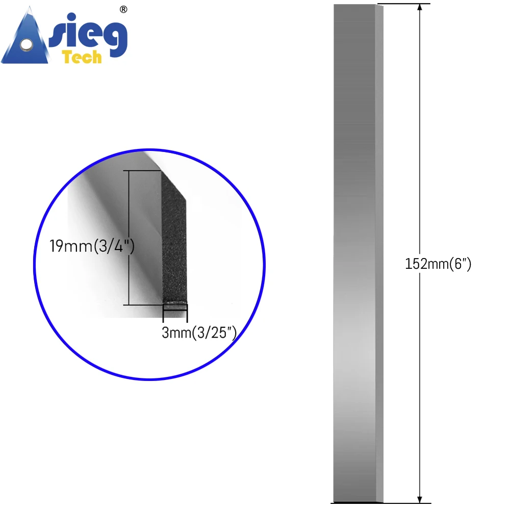 152×19×3mm Planer Blades 6inch Jointer Knives for Woodworking Tools Thickness Planer Jointer - Set of 3 Pieces