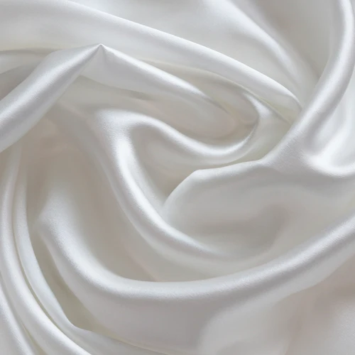 Suministros de costura DIY, 1 metro, 100% seda pura, satén blanco natural, bufanda blanca brillante, tela, accesorios de ropa, encanto de seda suave