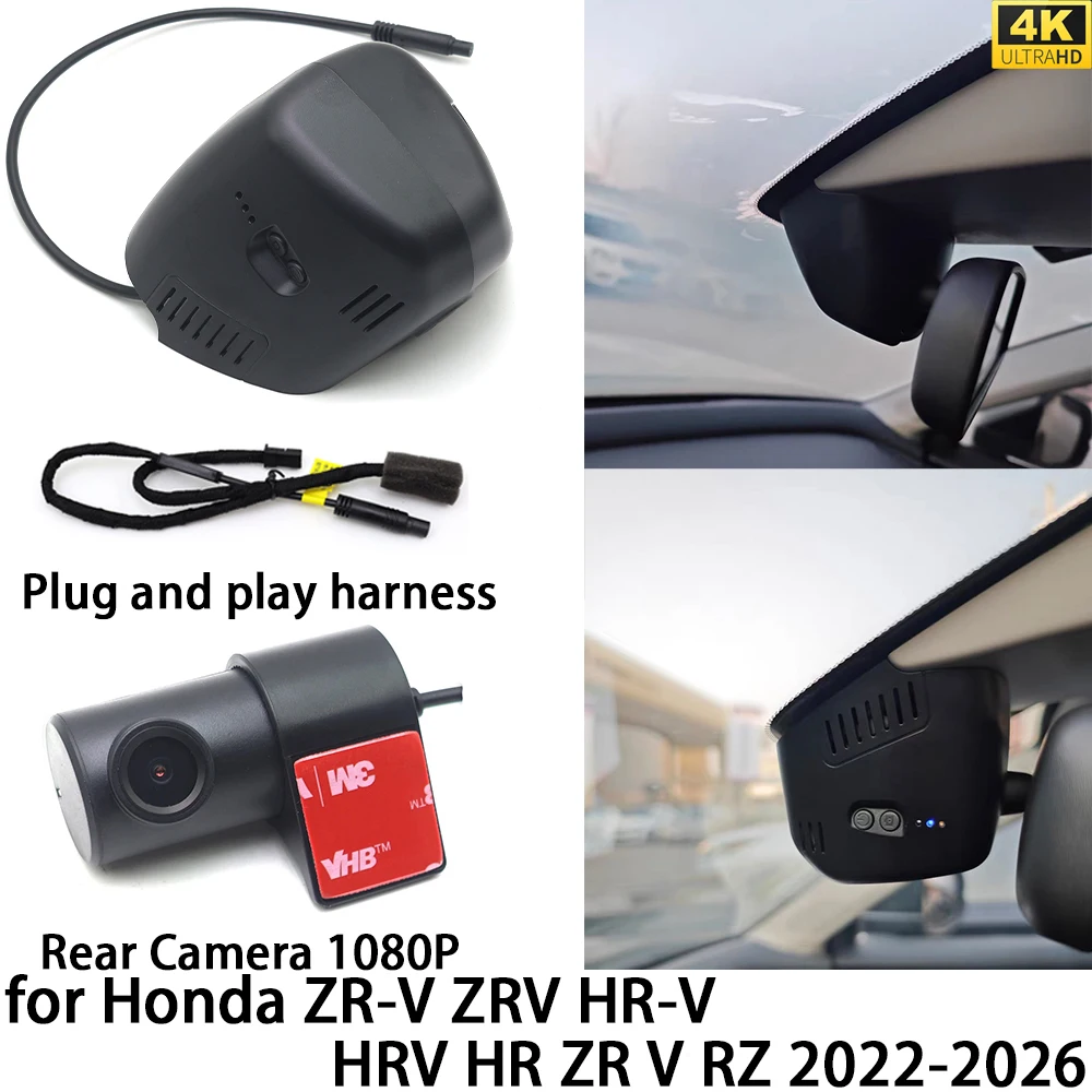 

for Honda ZR-V ZRV HR-V HRV HR ZR V RZ 2022-2026 4K DVR Dash Cam OEM Front Rear Camera Video Recorder Night Vision Wifi 2160P