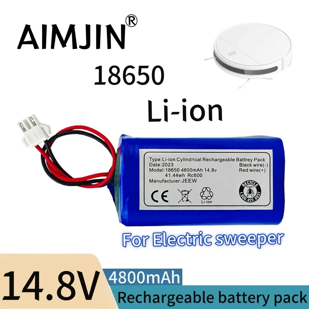 New 14.8V 4800mAh SM 3P Plug Li-ion Battery Pack For Airrobo P20 Robot Vacuum Cleaner