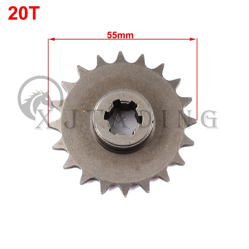 Roda dentada dianteira da caixa de engrenagens da motocicleta t8f 11/14/17/20t dentes pinhão para 47cc 49cc minimoto mini dirt pit bike ciclomotor scooter peças