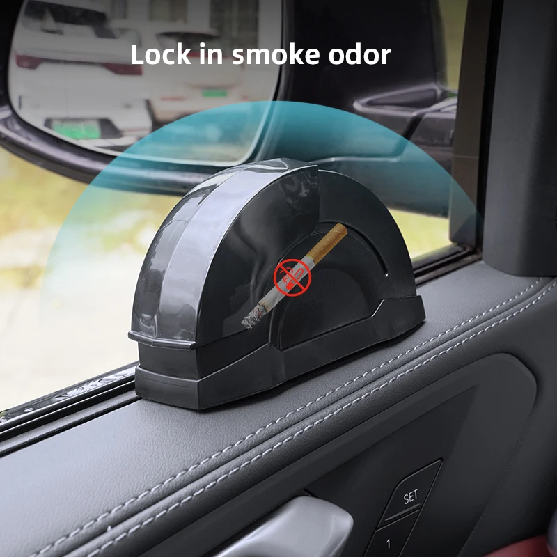 

1 шт., черная пепельница из АБС-пластика для двери автомобиля, светодиодная пепельница, мусорное ведро, аксессуары для хранения в салоне автомобиля