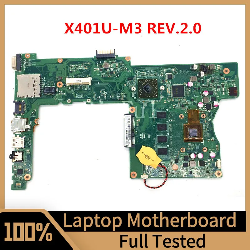 

X401U-M3 REV.2.0 Mainboard For Asus Laotop Motherboard DDR3 14 INCH With 4GB RAM 100% Fully Tested Working Well