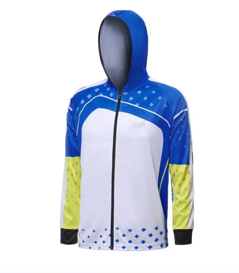 Sublimation Fishing Wear Digital Printing Shirts Outdoors UV Protection With Hoodie Waterproof Fishing