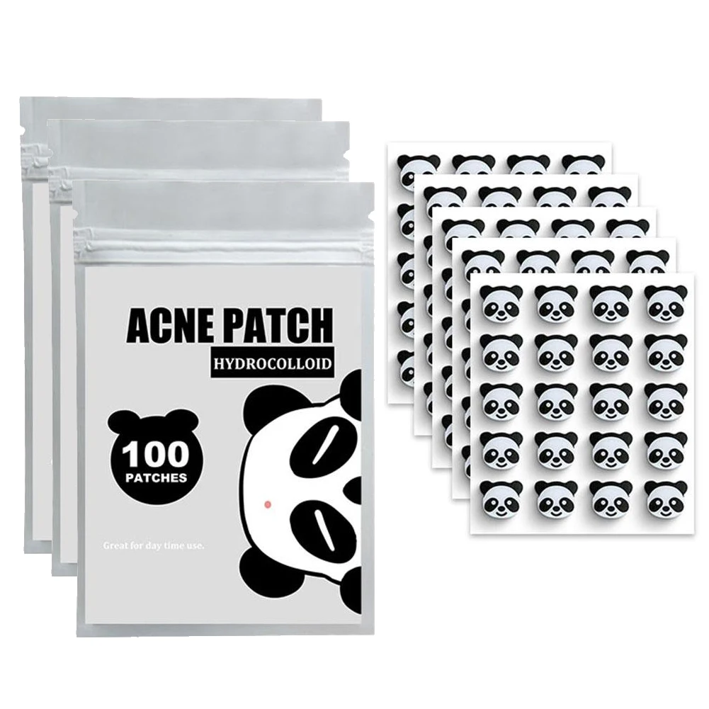 

Cute Panda Pimple Patches- 100 Patches, Hydrocolloid Spot Dots Blemishes Patch Facial Skin Care, For Zits, Blemishes & Breakouts