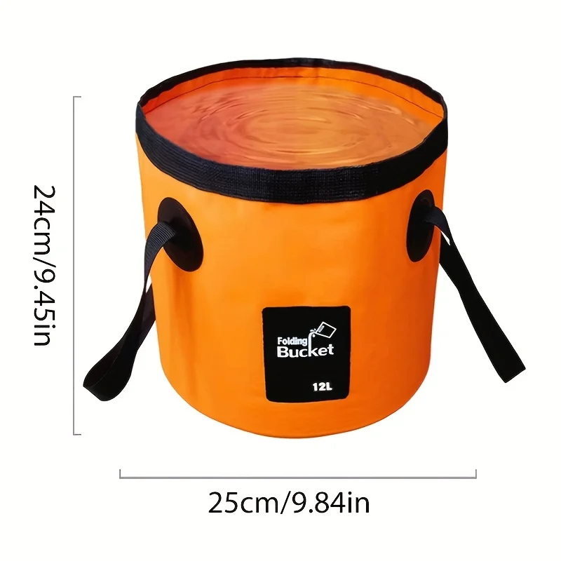 Cubo de pesca plegable práctico para acampar, senderismo, viajes, cubo de lavado moldeado integrado para una fácil limpieza, 1 ud.