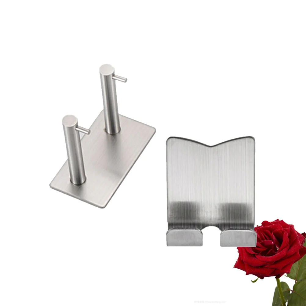 حامل مجفف الشعر من الفولاذ المقاوم للصدأ، منظم ذاتي اللصق مثبت على الحائط، بدون حفر، سهل التركيب، إزالة المظهر الحديث