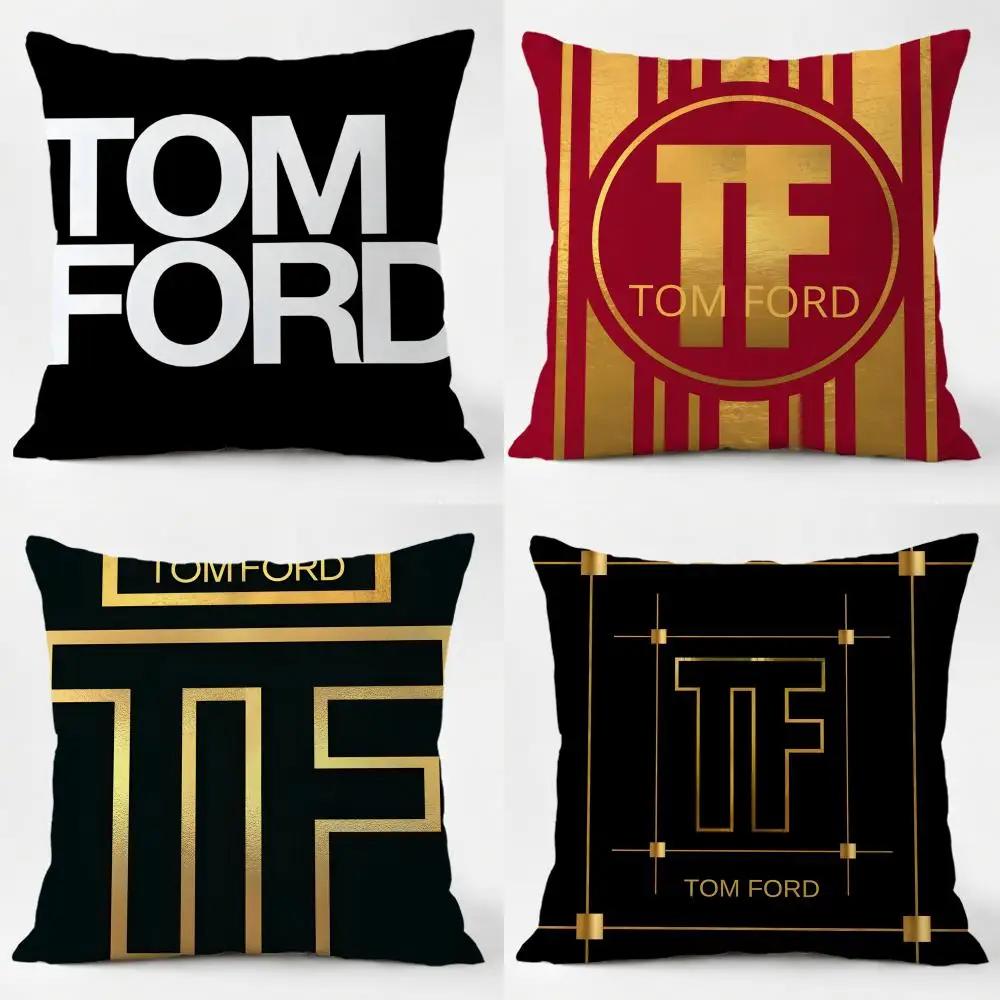Luxury T-Tom F-Ford Cushion Cover Daily Washable Linen Pillowcase Soft  for Sofa Bed Home Room Decor