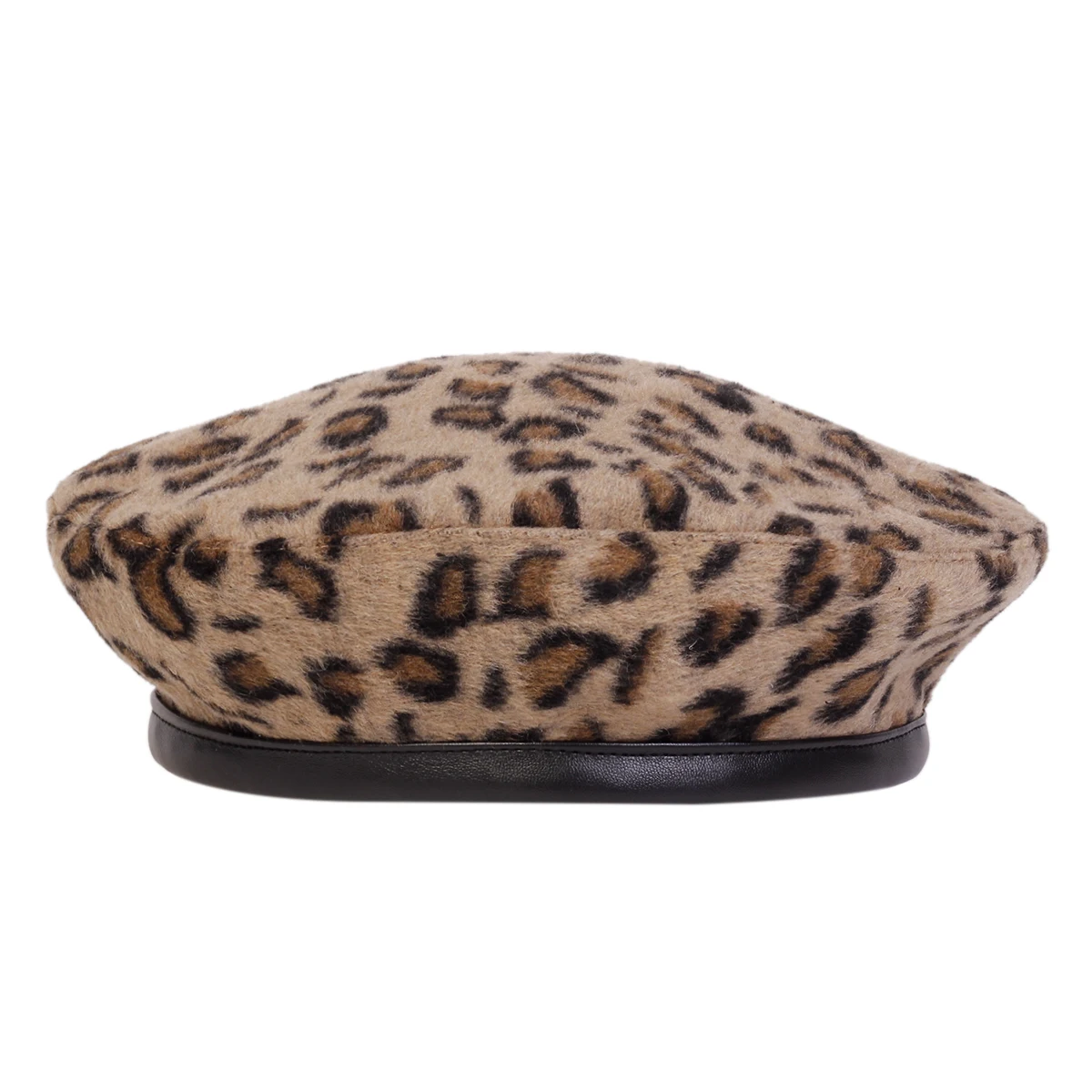 للجنسين الفراء ليوبارد طباعة القبعات الرجال والنساء الرسامين القبعات الخريف الشتاء الدافئة القبعات قبعات مسطحة #5