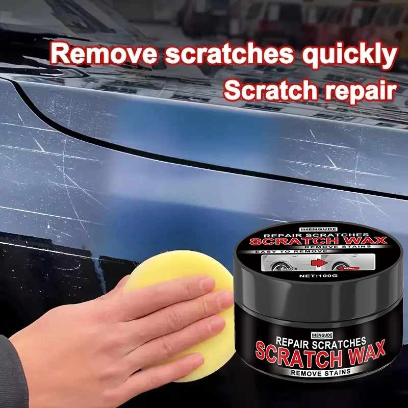 Car Scratch Wax, Car Scratch and Water Ripple Remover, Quickly Repairs Scratches and Restores Shine - Suitable for All Paint Colors Brightener