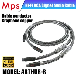 Kabel Audio HiFi MPS Arthur grafen miedziany wzmacniacz Audio z powłoką rodową złącze wtykowe RCA kabel sygnałowy