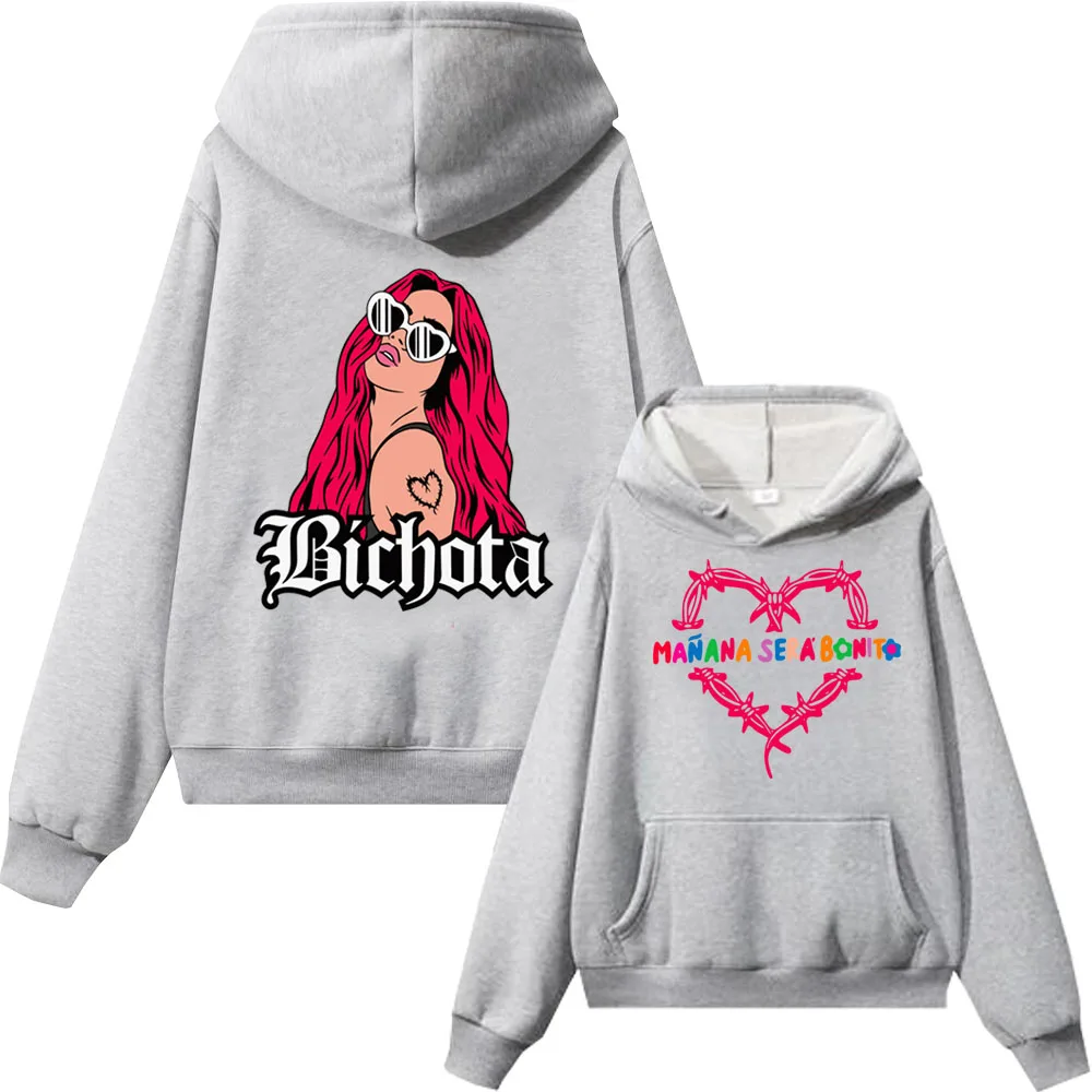 Karol G Bichota Print Hoodie Mermaid New Album Man Woman Harajuku Pullover Tops Streetwear Unisex