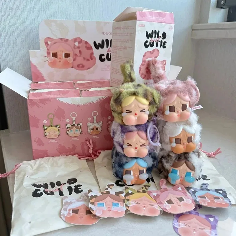 

Authentic POPMART CRYBABY Leopard Cat Crying Baby Vinyl Plush Decoration Blind Box Bag Hanging Key Surprise Birthday Present
