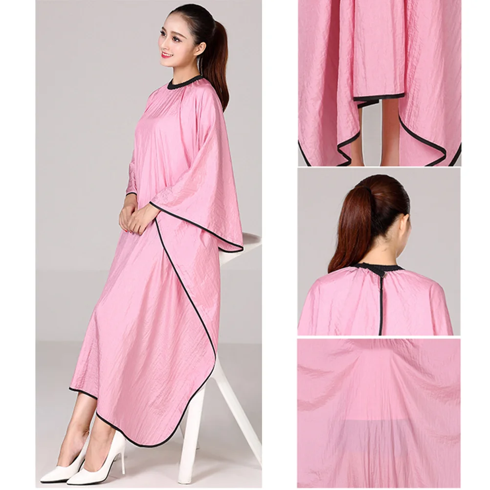 Hair Styling Apron Pink Hairdressing Cape for Barber Shop Cloak Dedicated Haircut Gown Cutting