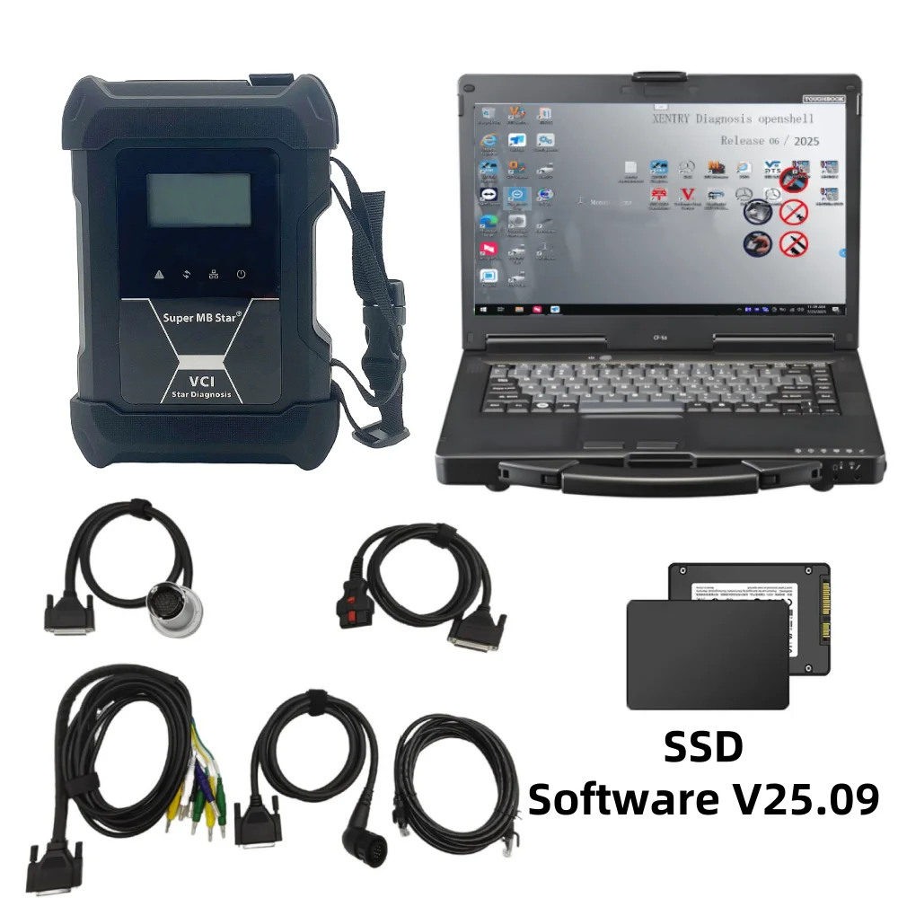 2025.09 Alicar Super MB Star SDConnect wifi DAS برنامج موناكو DTC ترميز للسيارات والشاحنات أداة تشخيص السيارة hht-win