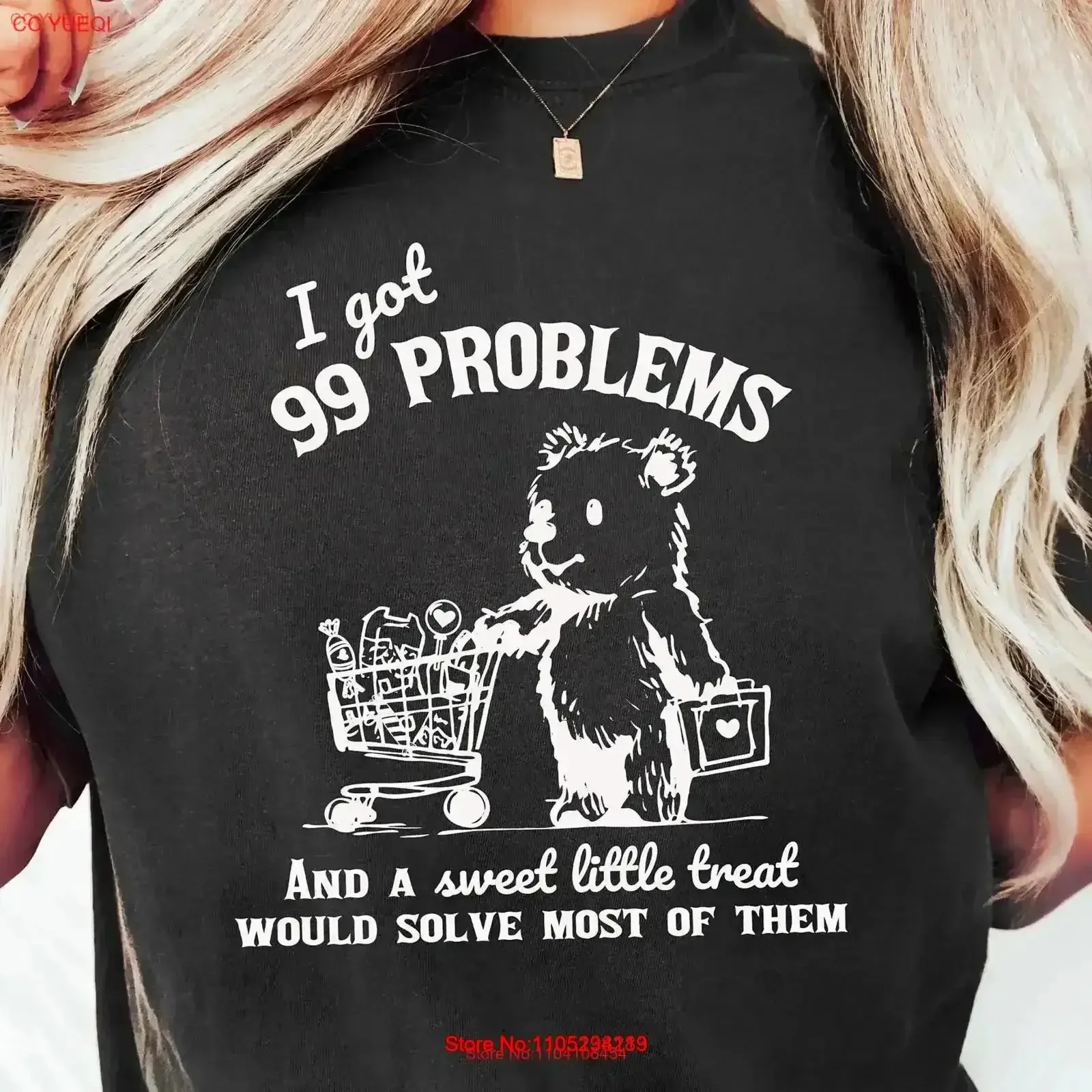 99 Problems And A Sweet Little Treat Would Solve Most Of Them T Shirt Retro Comfort Funny vintage Washed Breathable  vintage