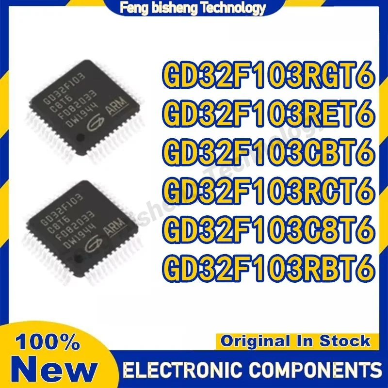 

GD32F103C8T6 GD32F103CBT6 GD32F103RBT6 GD32F103RCT6 GD32F103RET6 GD32F103RGT6 GD32F103 GD32F GD IC MCU Chip LQFP-64