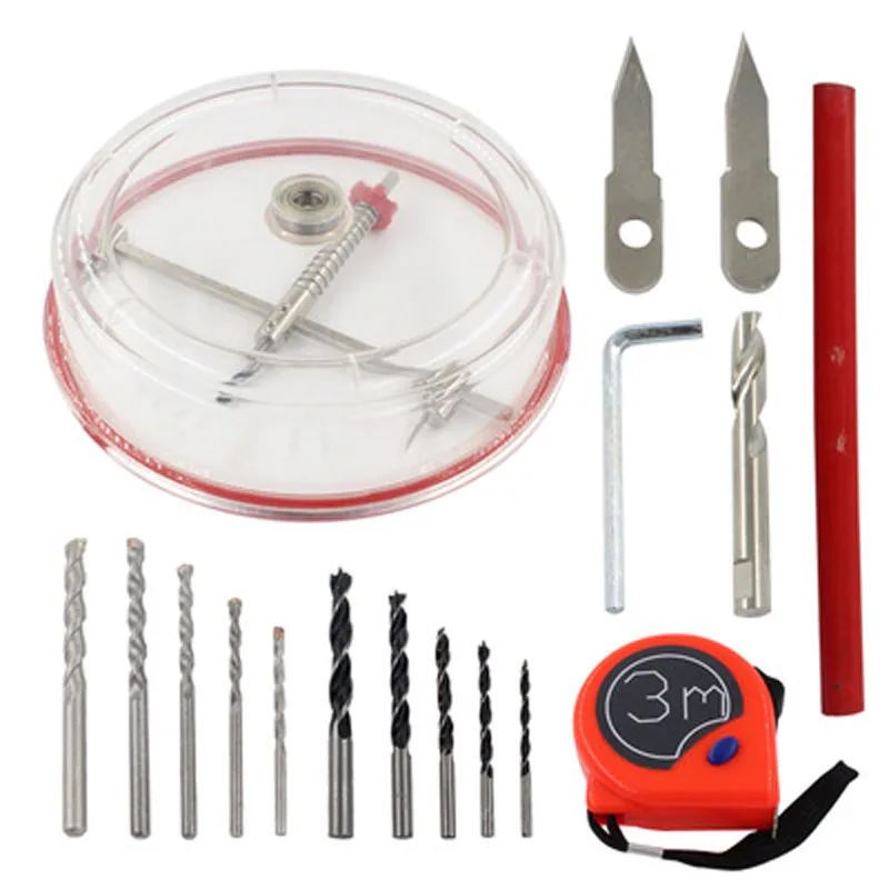 

Brand new NEW40-200mm Adjustable Hole Saw Cutter Drill Bit Set Woodworking Double Edged Hole Milling Cutter Kit With ABS