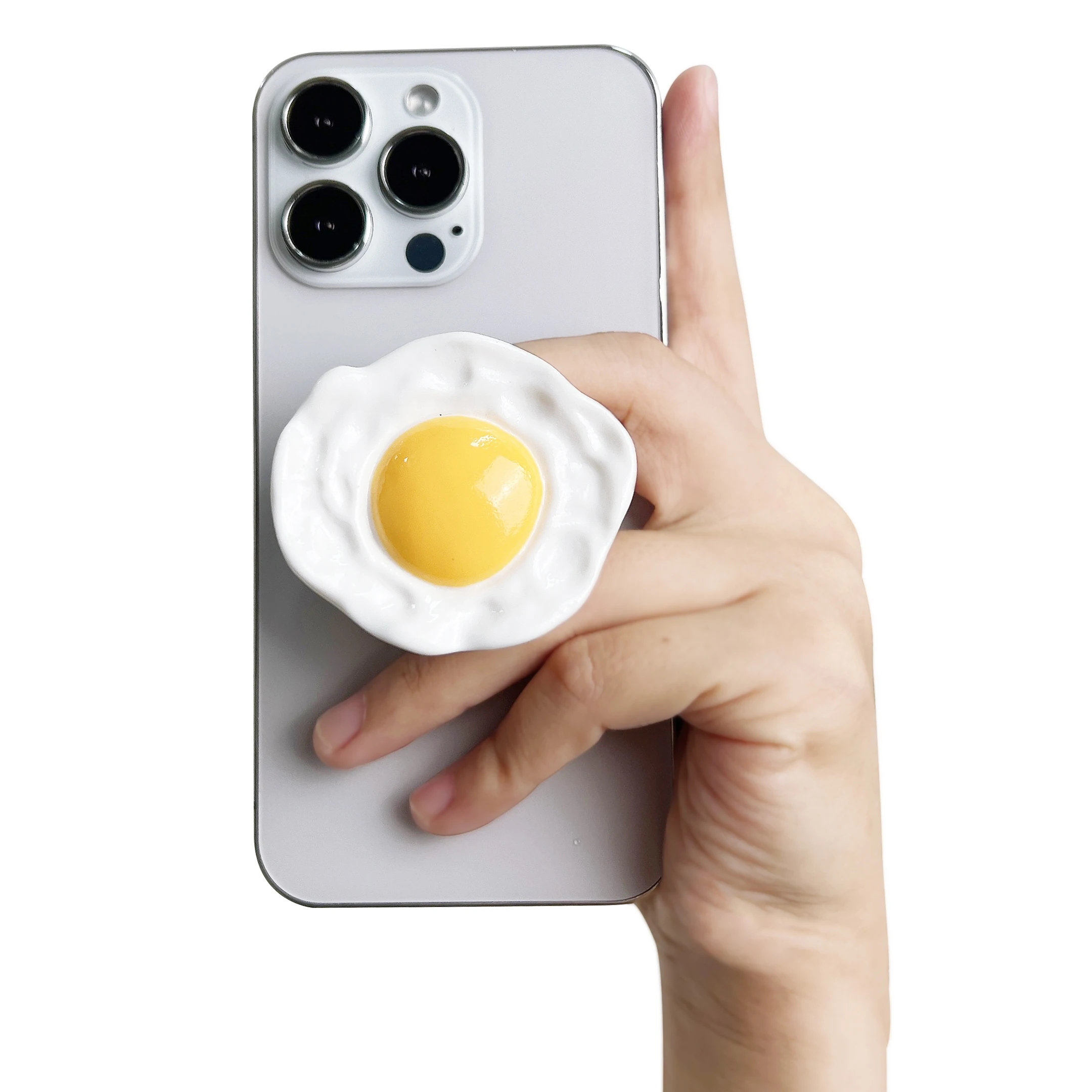 Creative Egg Phone Holder Foldable Socket Grip Tok holder For Magsafe IPhone Mac Samsung Safe Ring Finger Expanding Stand