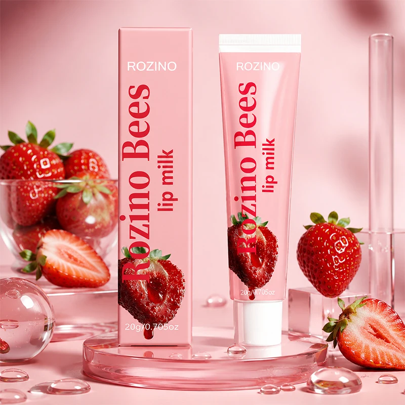 【Prevents Dryness and Cracks, Moisturizes and Beautifies Lips】20G Moisturizing Strawberry Lip Mask/Lip Balm/Lip Oil, Sweet Scent, Quickly Absorbed, Non-Greasy, Suitable for Dry, Chapped, Dead Skin, and Thin Lips, Lip C