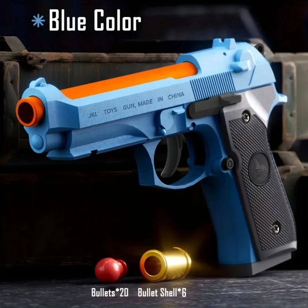 P320 EVA Safety Soft Bullet Toy Gun  Continuous Firing with Blowback Outdoor CS Shooting Game Christmas Birthday Gift view 4