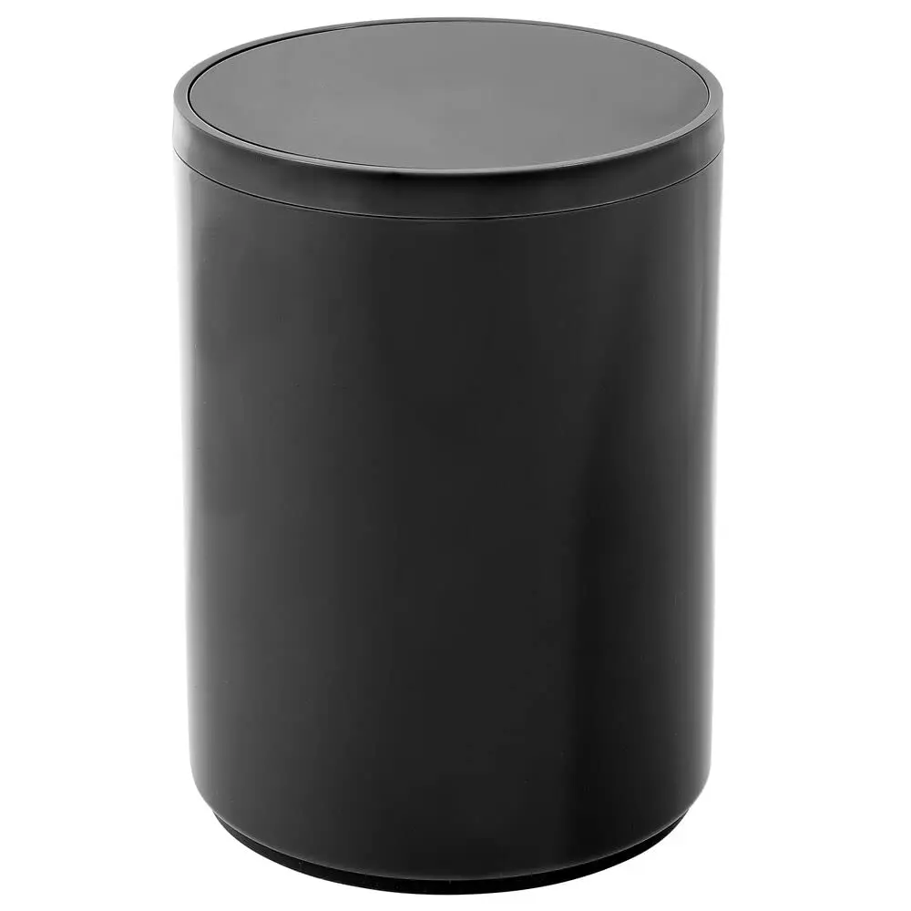 

Plastic Small Slim Round 1.7 Gallon/6.5 Liter Trash Can with Removable Swing Lid - Wastebasket, Garbage Container Basket Bin