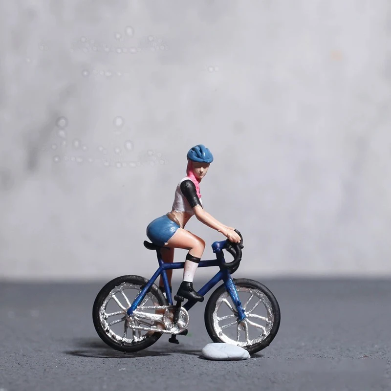 Figurine Miniature, modèle de vélo d'équitation, Table de sable, scène de petit homme, rapport 1:64, ornements de Collection