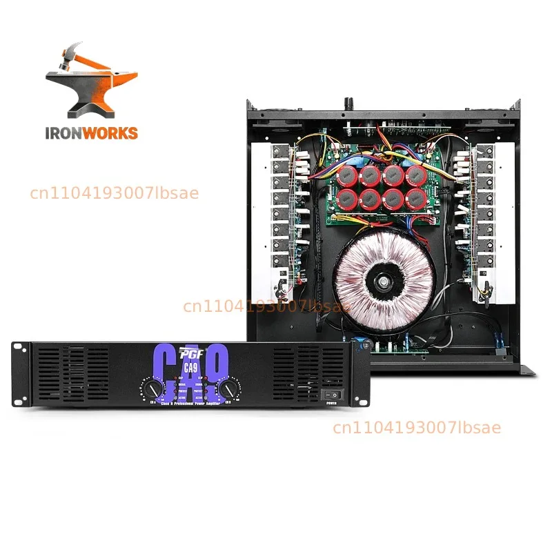 CA9 Power Amplifier Two Channels Class H Powerful Audio System 2*650W CA Amplifiers Professional 2U Amplifier