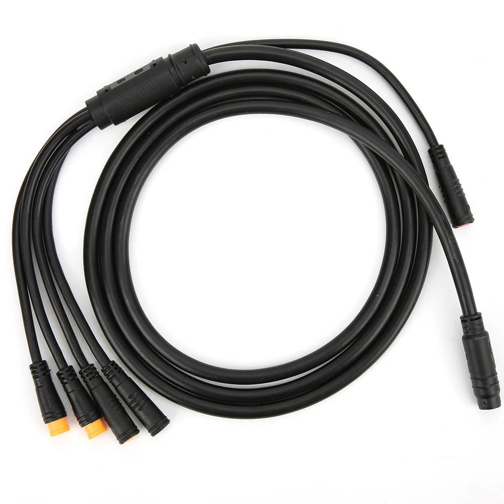 1 for 5 Integrated Bicycle Cable with Light Function for Ebike Waterproof Controller