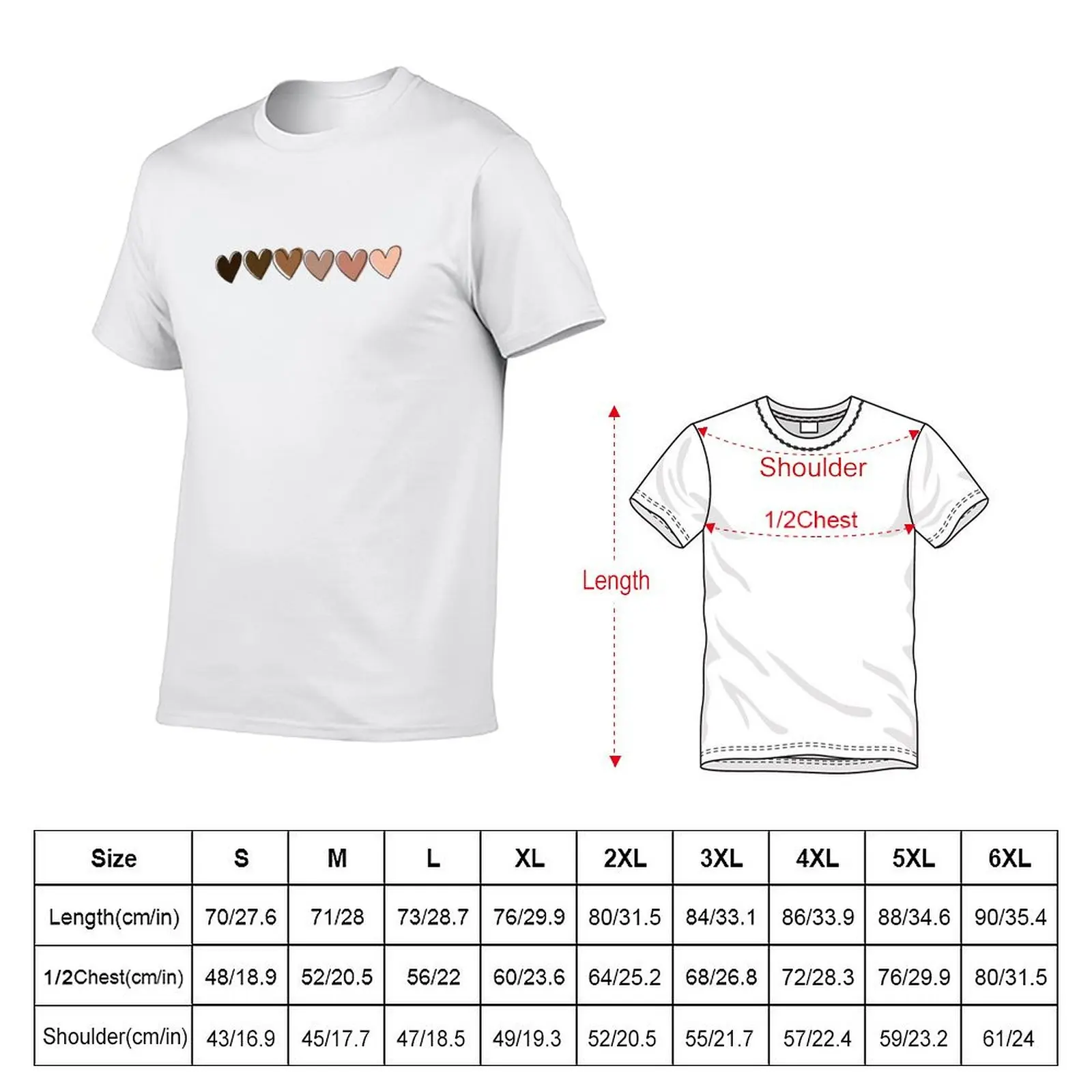 Cute Black&Brown Hearts, Black Owned T-Shirt Breathable Gym Short Sleeve T-Shirt