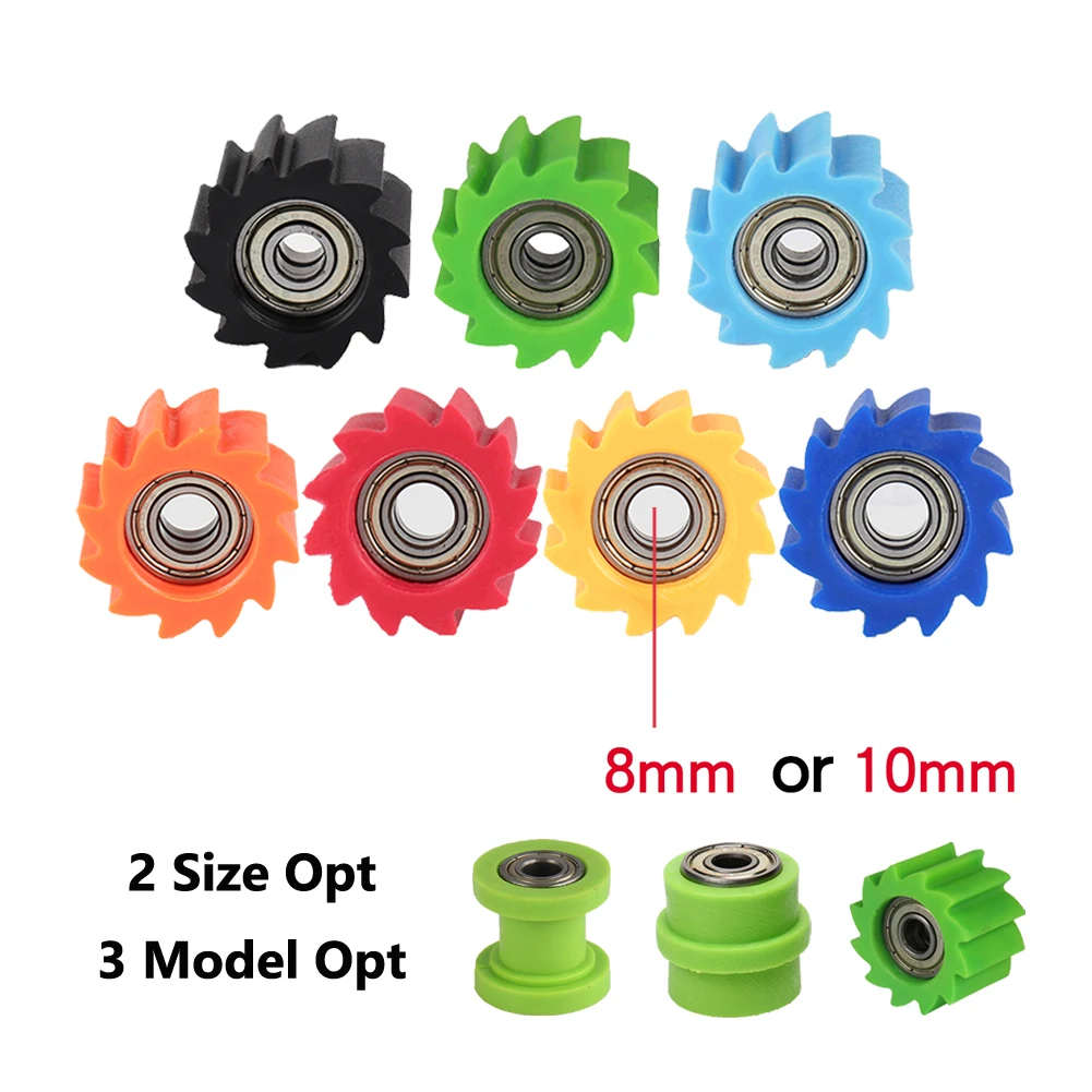 8mm 10mm Drive Chain Roller Slider Guide Wheel Tensioner Guide Pit Mini Bike For Kayo T2 T4 Pit Dirt Mini Bike Enduro Motocross