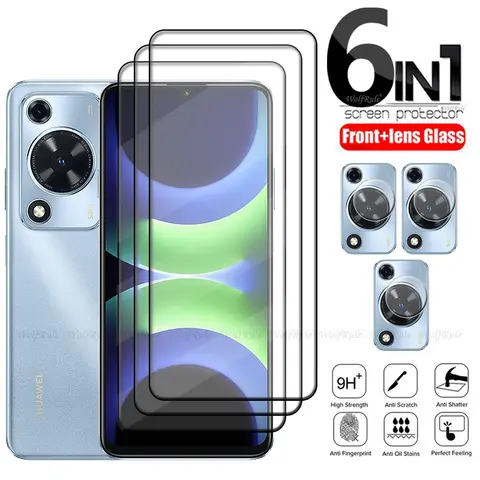 6-in-1 For Huawei Nova Y72S Glass Huawei Nova Y72S Tempered Glass 9H HD Full Screen Protector For Huawei Nova Y72S Lens Glass