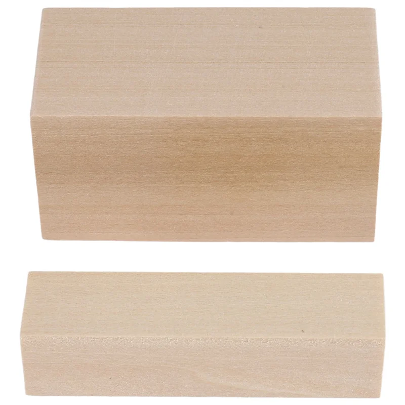 F-T Paquete de 10 bloques para tallar tilo, kit de bloques para tallar en blanco para principiantes, bloques para tallar de madera sin terminar (5L + 5S)