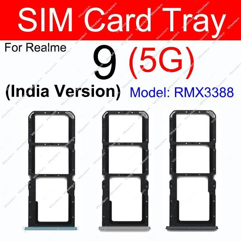 Sim Card Tray For Realme 9 9 Pro 9i 4G 5G Dual SIM Card Slot Holder   Card Adapter Replacement Reapir Parts