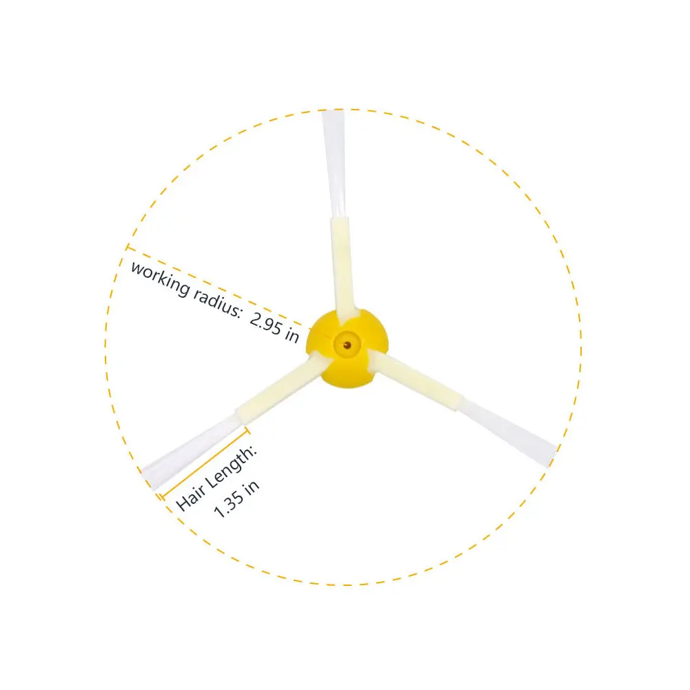 Cepillo lateral Compatible con iRobot Roomba Serie 500, 600, 700, 800, 900, 528, 560, 595, 614, 615, 690, 760, 770, 780, 860, 890