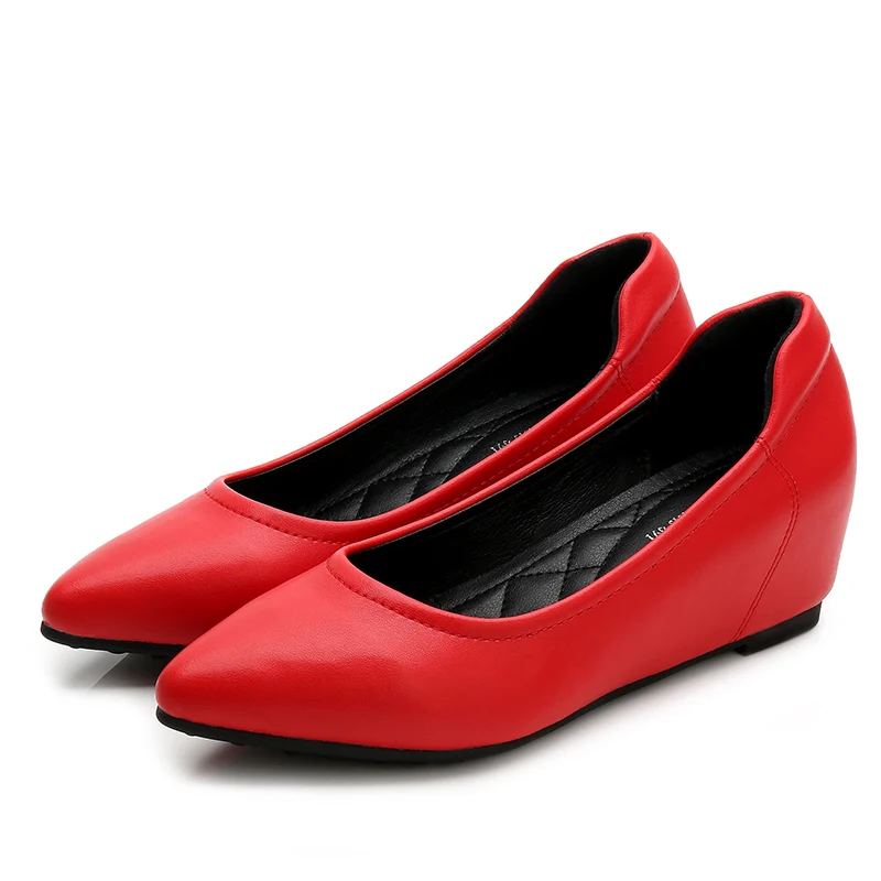 Zapatos de tacón con cuña para mujer, Calzado cómodo y elegante, color negro mate, ideal para la oficina, dama de honor, adolescentes, Universidad