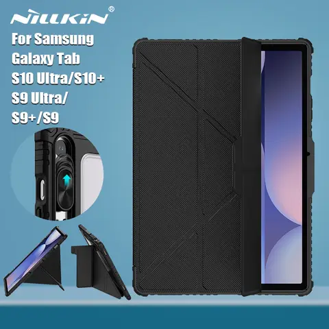NILLKIN Für Samsung Galaxy Tab S10/S9 Ultra Magnetische Hülle Für Galaxy Tab S9/S10 FE+ Multi-winkel Klapp Kamera Schutz Abdeckung