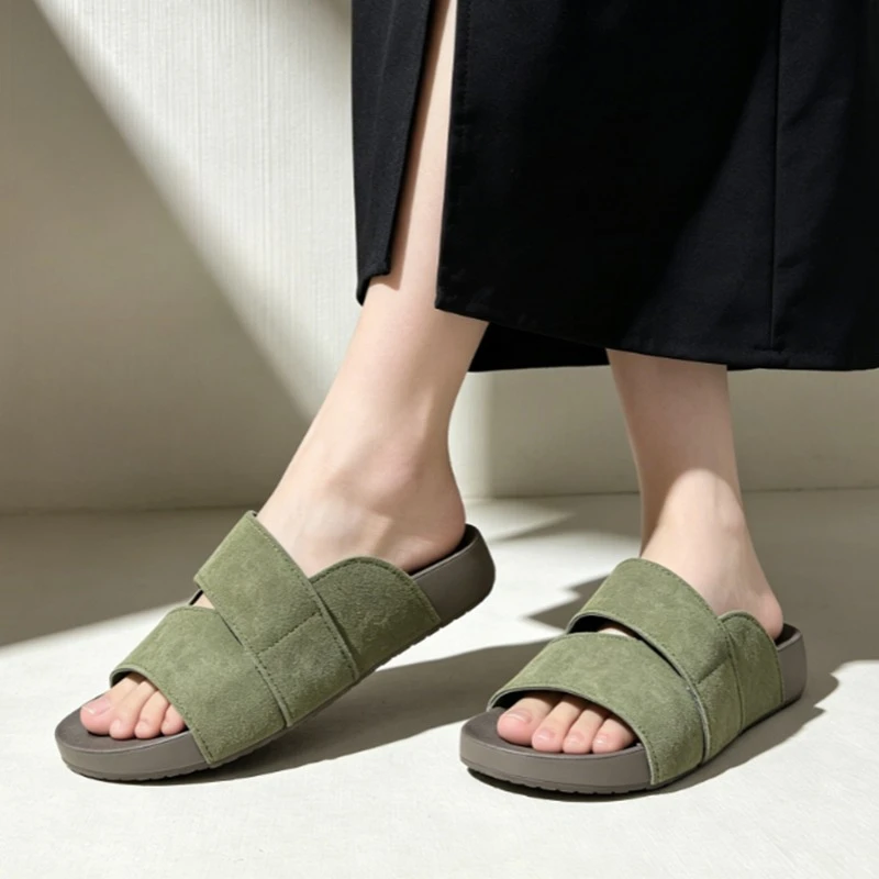 

Women Flats Slippers Casual Platform Shoes Dress Fashion Sandals Walking Comfort Trend Flip Flops New Beach Suede Mujer Zapatos