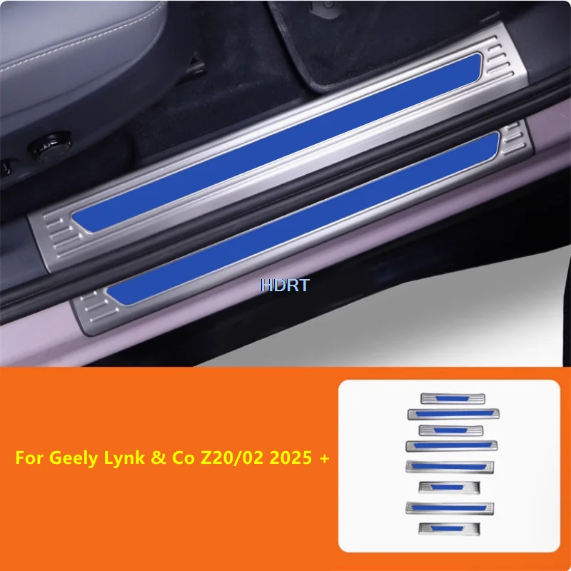 

Для Geely Lynk & Co Z20/02 2025 + Стайлинг автомобиля, защита багажника, накладка на порог, порог, накладка на порог, накладка на педаль, аксессуары
