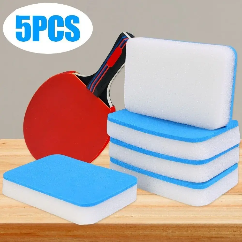 5Pcs Professional Table Tennis Racket Cleaning Brush Portable Multifunctional Table Tennis Racket Cleaner Sponge Wipe