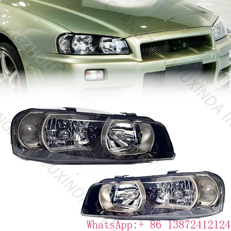 

Original Headlight Suitable for Nissan Skyline 5th Generation R34 GTR GT-R 1999-2002 Head Lamp 99-02 2003-2007