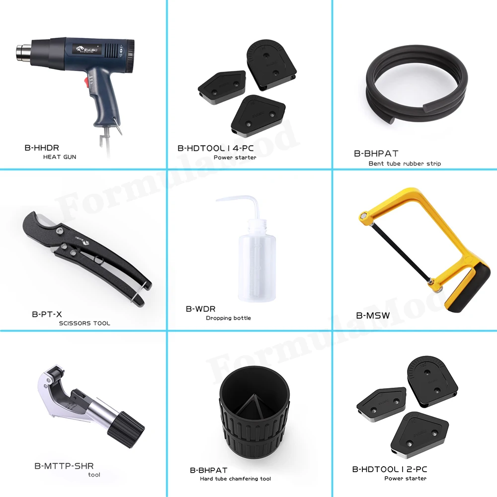 Bykski Water Cooling ดัดเครื่องมือสําหรับอะคริลิค PETG โลหะเครื่องตัดท่อ \ Bender // HOT AIR GUN/ chamfer /แถบยาง/Hacksaw