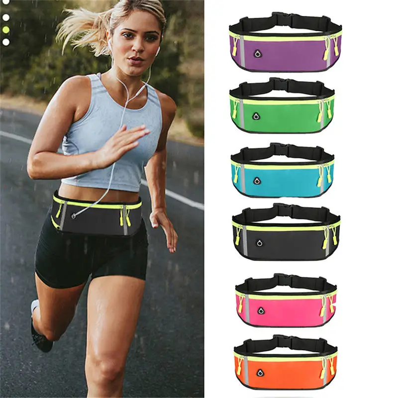 Lightweight Waterproof Running Waist Pack Women Men Fanny Pack Belt Bag with Phone Holder for Gym Fitness Outdoor