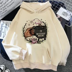 Witch Magic hoodies women long sleeve top Korean style vintage sweatshirts female Winter  tracksuit